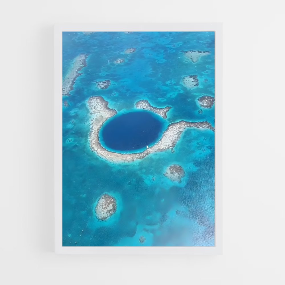 Poster Blue hole belize – affiche Plongée sous-marine (vue 3)